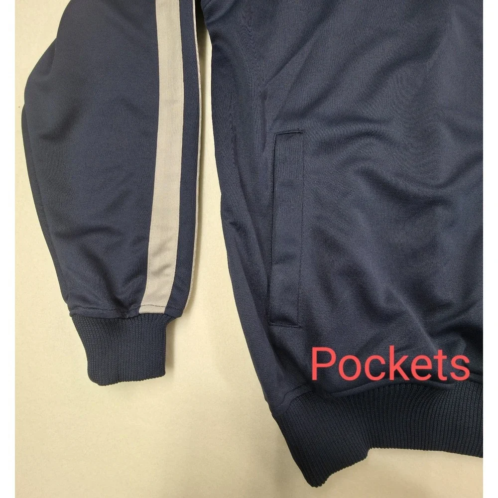 Cleveland Indians Jacket Men M Blue Chief Wahoo Full Zip Windbreaker LIMITED USE